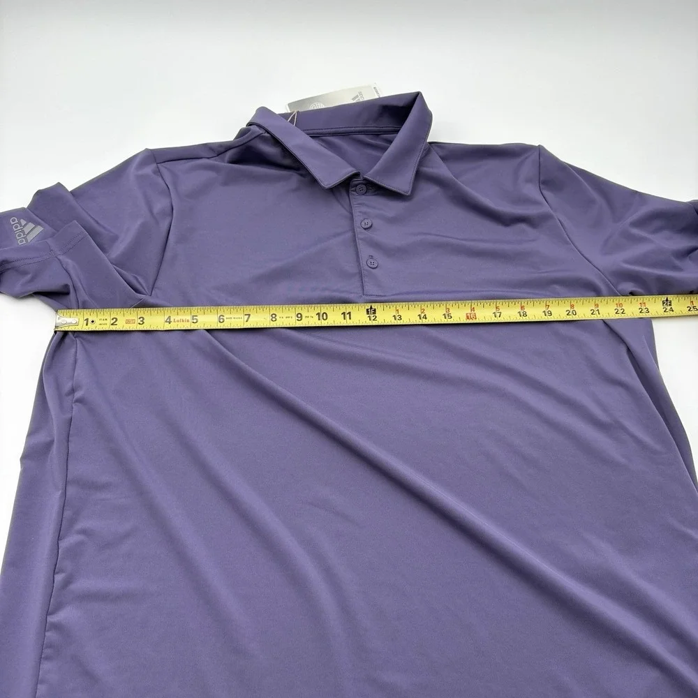 Adidas NWT Mens Polo Shirt XL Tech Purple A514 Golf Primegreen DAMAGED READ